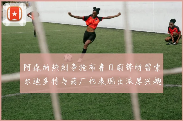 阿森纳热刺争抢布鲁日前锋特雷索尔迪多特与药厂也表现出浓厚兴趣